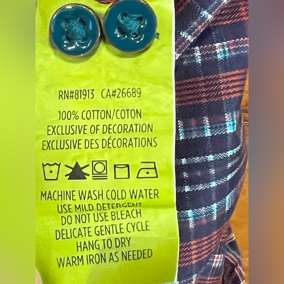 Classic Fit Plaid Flip Cuff Embroidered Button-Up | Robert Graham | Men’s Large - Picture 10 of 17